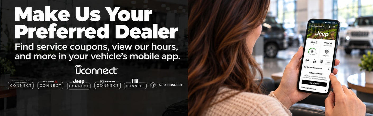 uconnect® make us your preferred dealer | Monroeville Chrysler Jeep in Monroeville PA