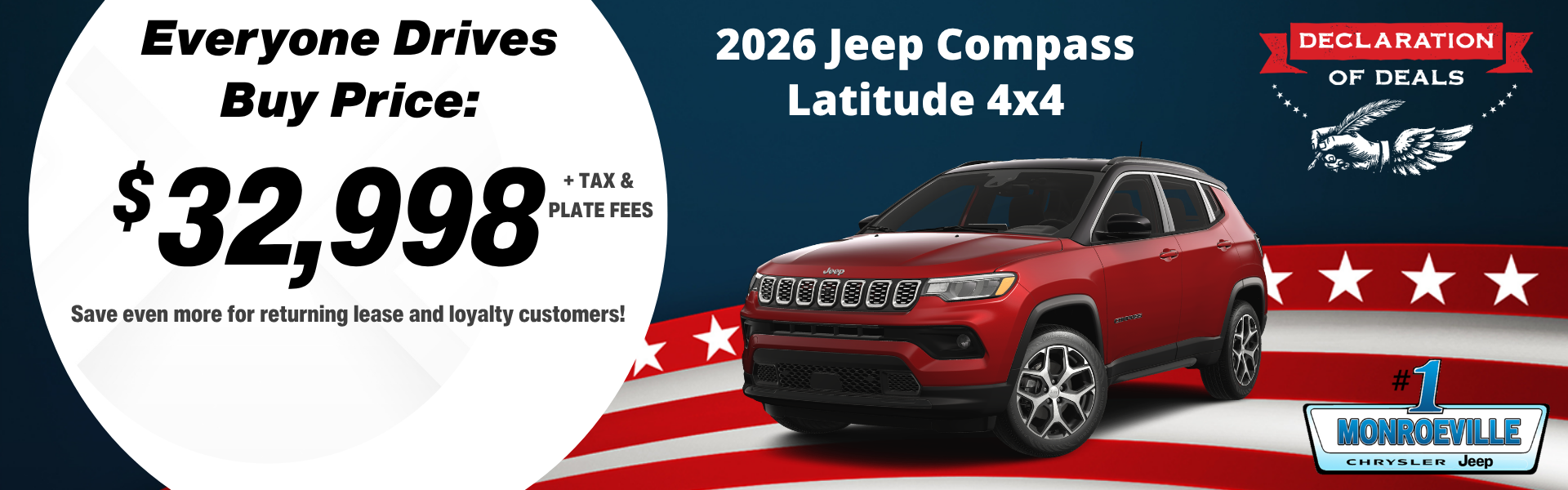 2026 Jeep Compass Latitude 4x4 in Monroeville Chrysler Jeep in Monroeville PA