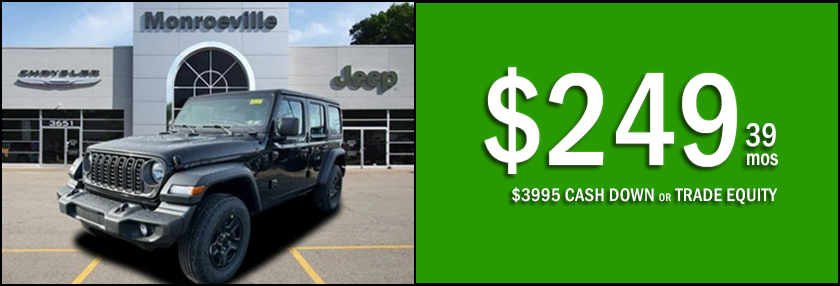2026 Jeep Wrangler 4 Door Sport S in Monroeville Chrysler Jeep in Monroeville PA