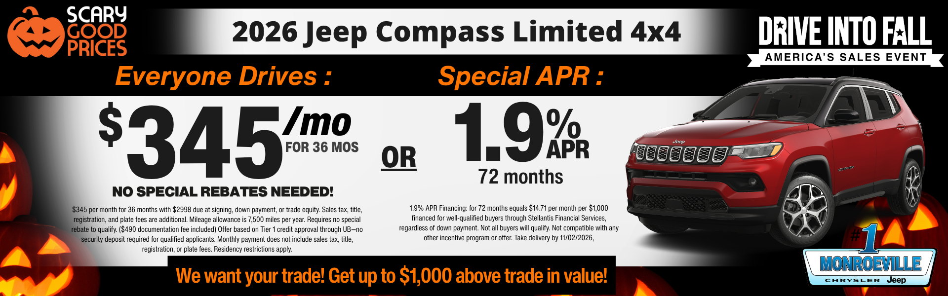 2026 Jeep Compass Latitude 4x4 in Monroeville Chrysler Jeep in Monroeville PA